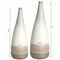 Uniquewise Spun Bamboo and Coiled Seagrass Patterned Vase, White, PK 2 QI003357W.2 - alternate 5